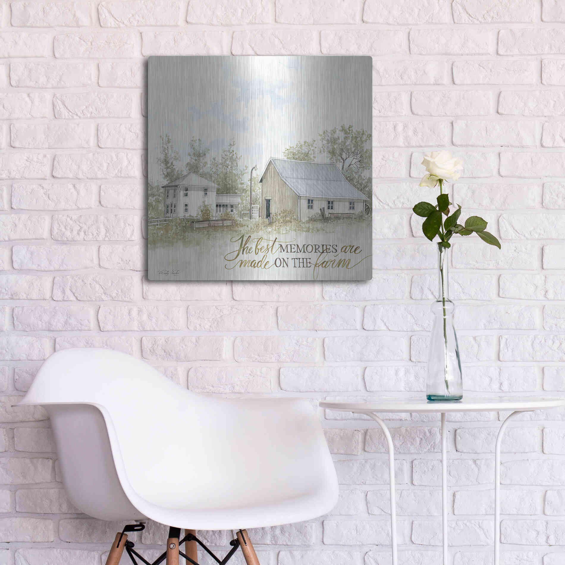 Luxe Metal Art 'The Best Memories' by Cindy Jacobs, Metal Wall Art,24x24
