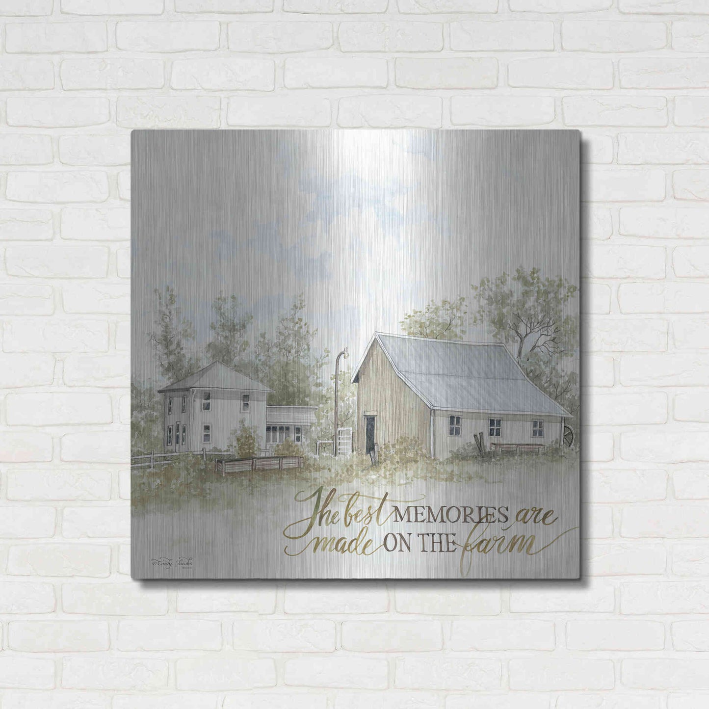 Luxe Metal Art 'The Best Memories' by Cindy Jacobs, Metal Wall Art,36x36