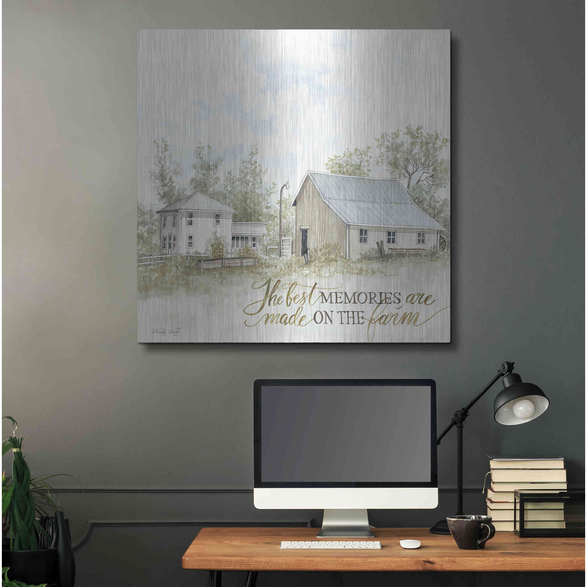 Luxe Metal Art 'The Best Memories' by Cindy Jacobs, Metal Wall Art,36x36