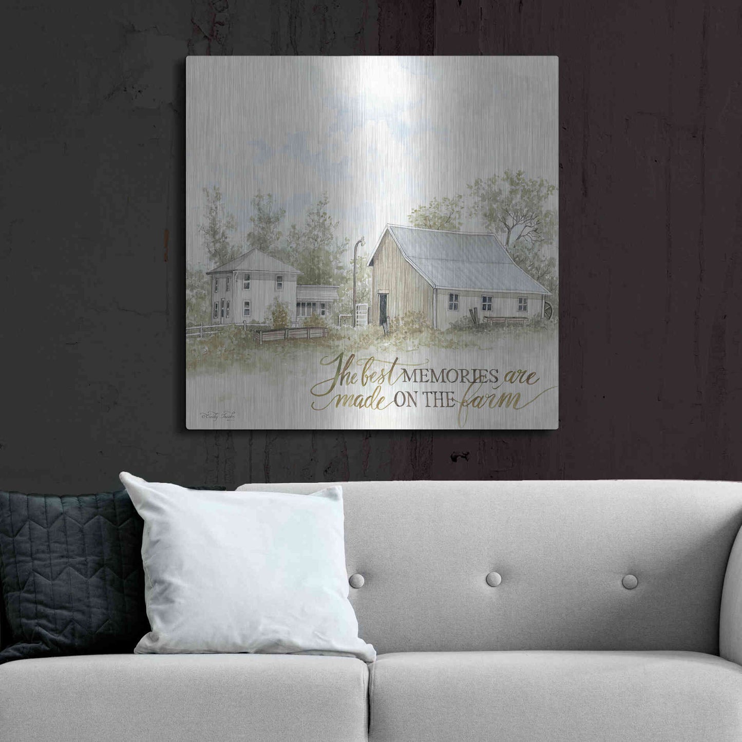 Luxe Metal Art 'The Best Memories' by Cindy Jacobs, Metal Wall Art,36x36