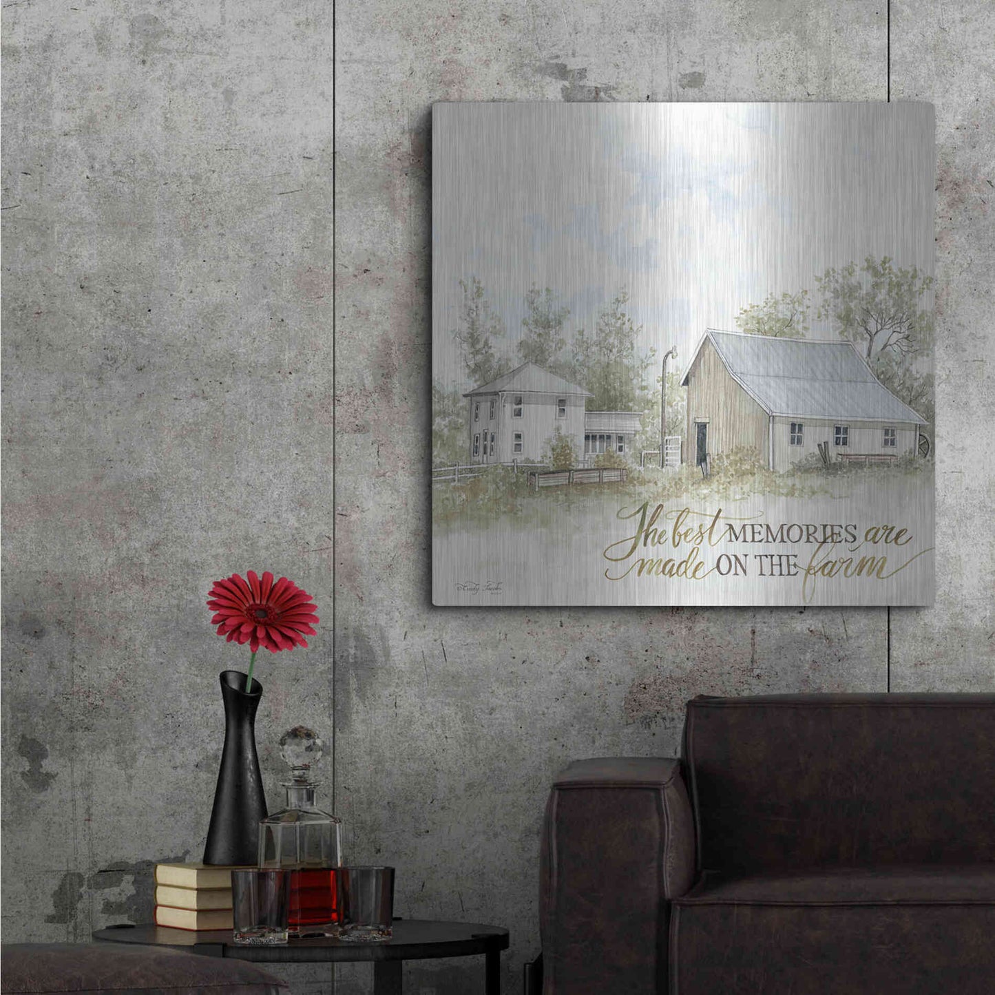 Luxe Metal Art 'The Best Memories' by Cindy Jacobs, Metal Wall Art,36x36