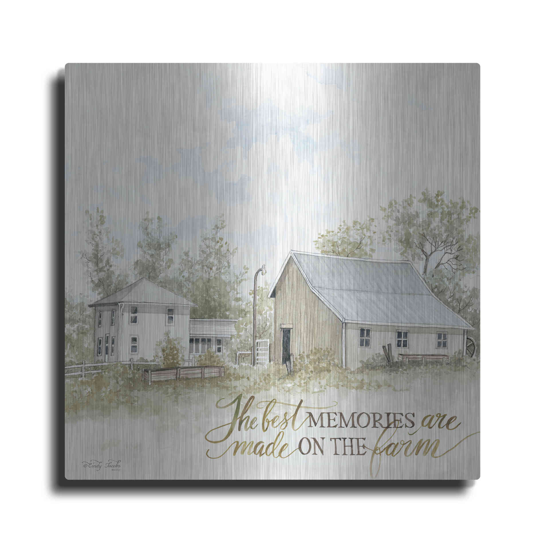 Luxe Metal Art 'The Best Memories' by Cindy Jacobs, Metal Wall Art