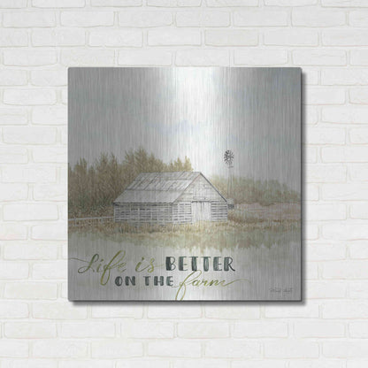 Luxe Metal Art 'Life is Better on the Farm' by Cindy Jacobs, Metal Wall Art,36x36