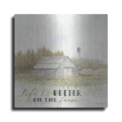 Luxe Metal Art 'Life is Better on the Farm' by Cindy Jacobs, Metal Wall Art
