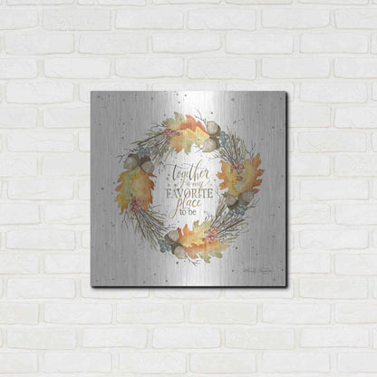 Luxe Metal Art 'Together Wreath' by Cindy Jacobs, Metal Wall Art,24x24