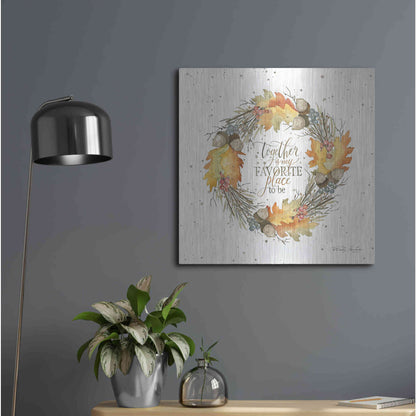 Luxe Metal Art 'Together Wreath' by Cindy Jacobs, Metal Wall Art,24x24