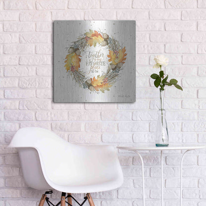 Luxe Metal Art 'Together Wreath' by Cindy Jacobs, Metal Wall Art,24x24