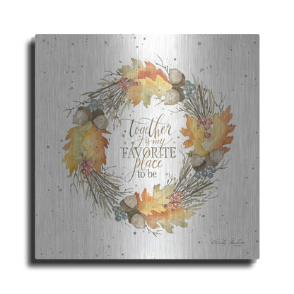 Luxe Metal Art 'Together Wreath' by Cindy Jacobs, Metal Wall Art