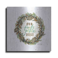 Luxe Metal Art 'Our Family Gathers Here Wreath' by Cindy Jacobs, Metal Wall Art