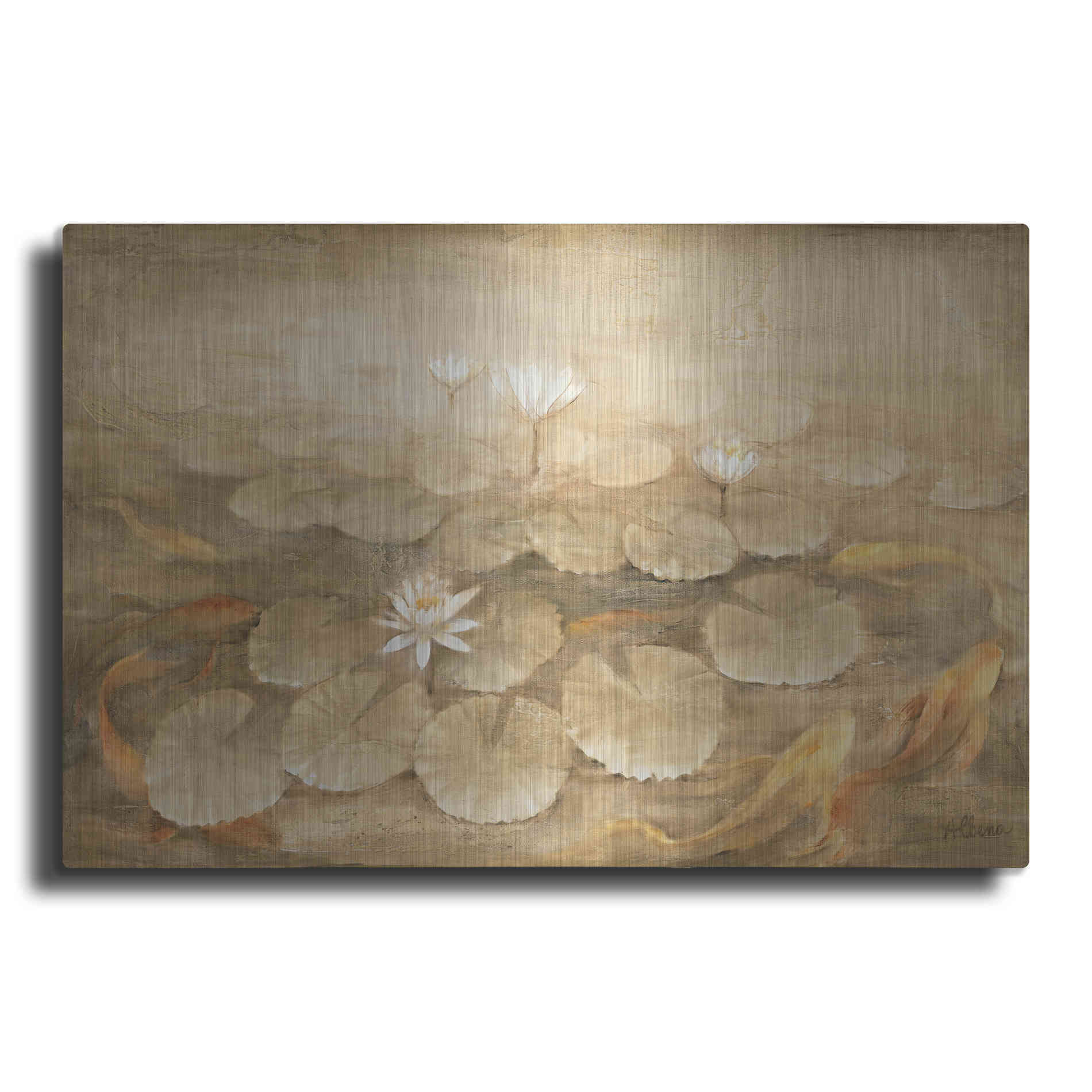 Luxe Metal Art 'Koi Pond' by Albena Hristova, Metal Wall Art