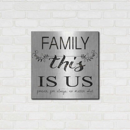 Luxe Metal Art 'Family - This is Us' by Cindy Jacobs, Metal Wall Art,24x24