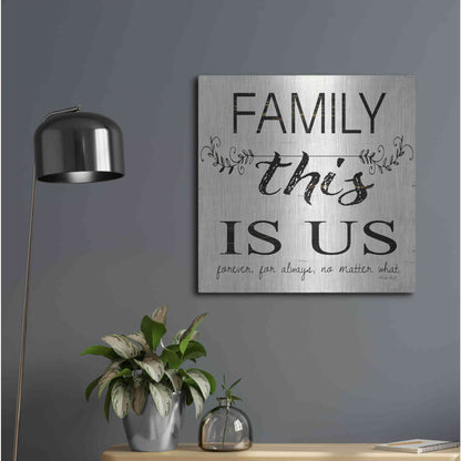 Luxe Metal Art 'Family - This is Us' by Cindy Jacobs, Metal Wall Art,24x24