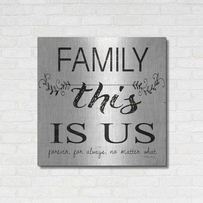 Luxe Metal Art 'Family - This is Us' by Cindy Jacobs, Metal Wall Art,36x36