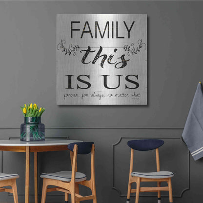 Luxe Metal Art 'Family - This is Us' by Cindy Jacobs, Metal Wall Art,36x36