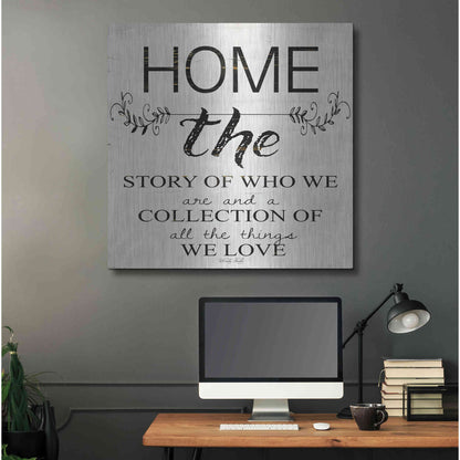 Luxe Metal Art 'Home - A Story of Who We Are' by Cindy Jacobs, Metal Wall Art,36x36