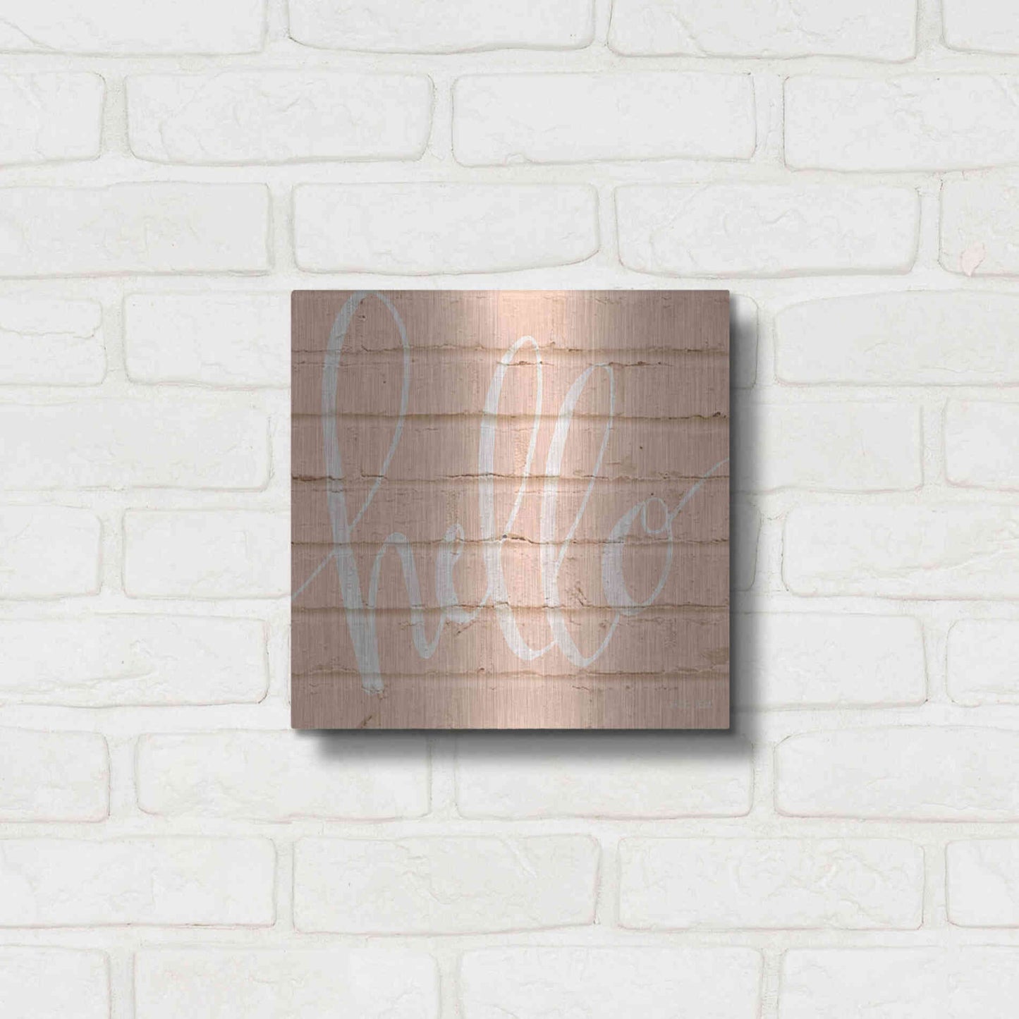 Luxe Metal Art 'Hello Pink' by Cindy Jacobs, Metal Wall Art,12x12