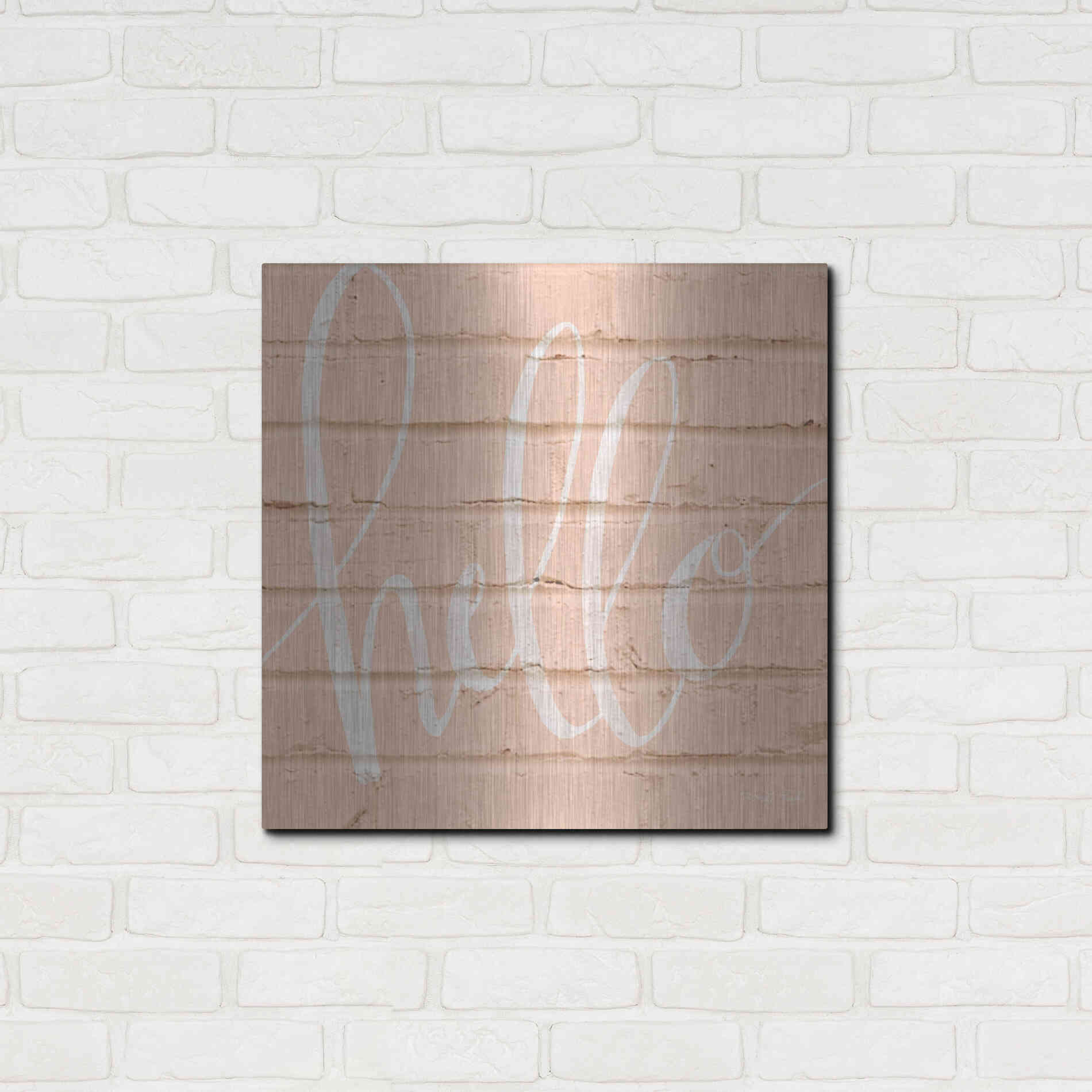 Luxe Metal Art 'Hello Pink' by Cindy Jacobs, Metal Wall Art,24x24