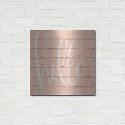 Luxe Metal Art 'Hello Pink' by Cindy Jacobs, Metal Wall Art,24x24