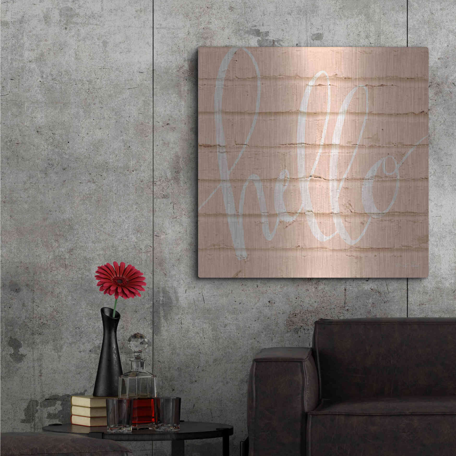 Luxe Metal Art 'Hello Pink' by Cindy Jacobs, Metal Wall Art,36x36