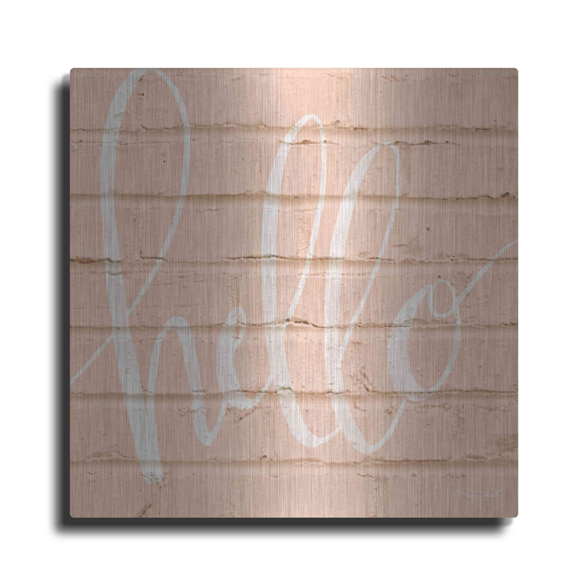 Luxe Metal Art 'Hello Pink' by Cindy Jacobs, Metal Wall Art