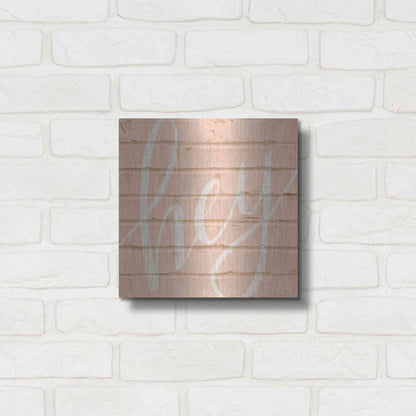 Luxe Metal Art 'Hey Pink' by Cindy Jacobs, Metal Wall Art,12x12