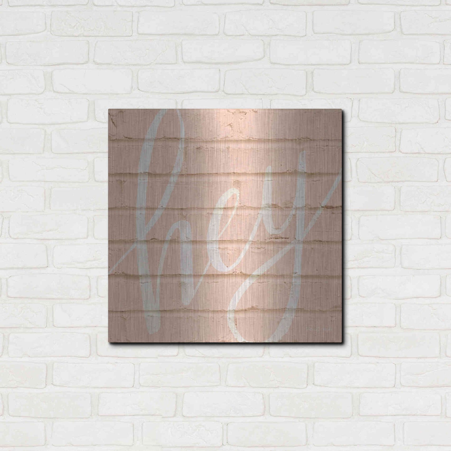 Luxe Metal Art 'Hey Pink' by Cindy Jacobs, Metal Wall Art,24x24