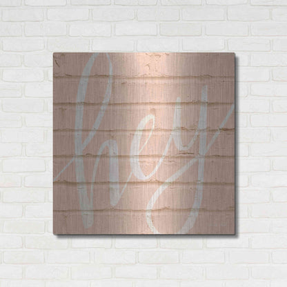 Luxe Metal Art 'Hey Pink' by Cindy Jacobs, Metal Wall Art,36x36