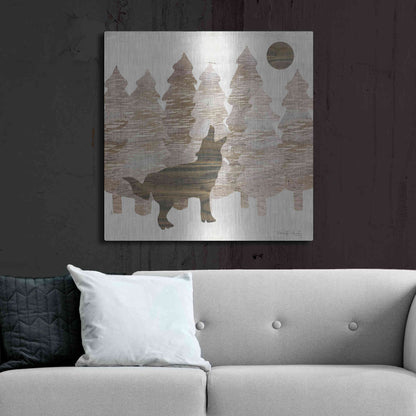 Luxe Metal Art 'Howl at the Moon I' by Cindy Jacobs, Metal Wall Art,36x36