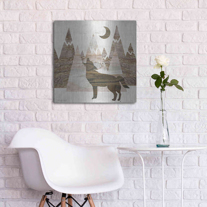 Luxe Metal Art 'Howl at the Moon II' by Cindy Jacobs, Metal Wall Art,24x24