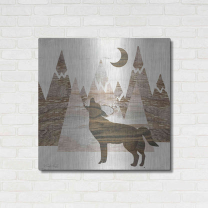 Luxe Metal Art 'Howl at the Moon II' by Cindy Jacobs, Metal Wall Art,36x36