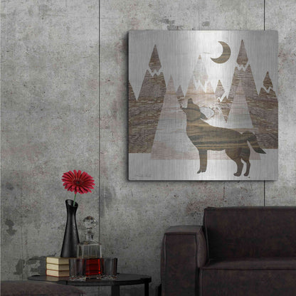 Luxe Metal Art 'Howl at the Moon II' by Cindy Jacobs, Metal Wall Art,36x36
