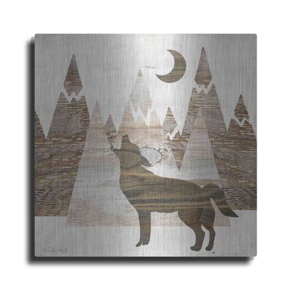Luxe Metal Art 'Howl at the Moon II' by Cindy Jacobs, Metal Wall Art