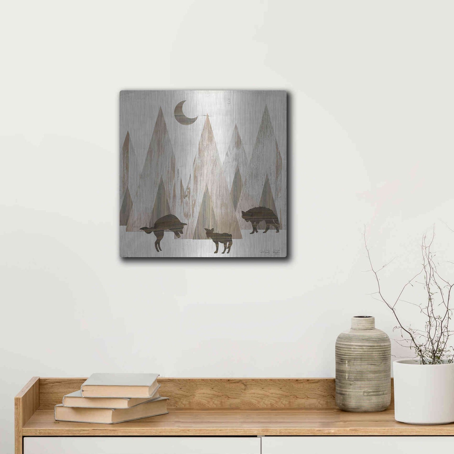 Luxe Metal Art 'Night Play' by Cindy Jacobs, Metal Wall Art,12x12