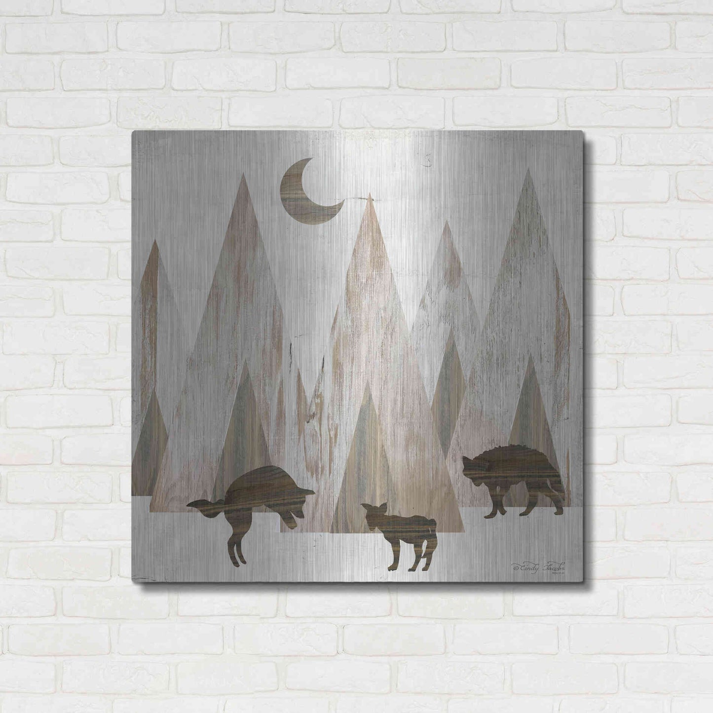 Luxe Metal Art 'Night Play' by Cindy Jacobs, Metal Wall Art,36x36