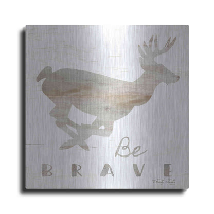 Luxe Metal Art 'Be Brave Deer' by Cindy Jacobs, Metal Wall Art