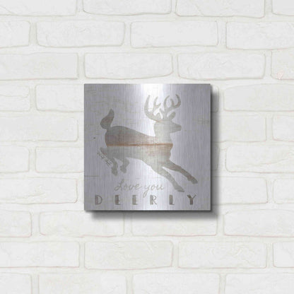 Luxe Metal Art 'Love You Deerly' by Cindy Jacobs, Metal Wall Art,12x12