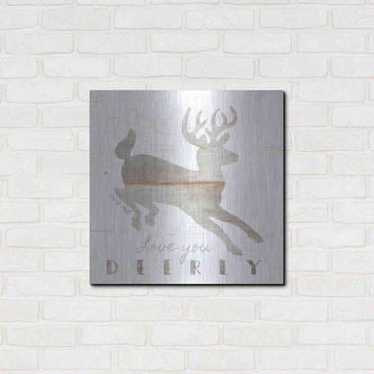 Luxe Metal Art 'Love You Deerly' by Cindy Jacobs, Metal Wall Art,24x24