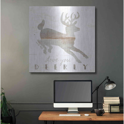 Luxe Metal Art 'Love You Deerly' by Cindy Jacobs, Metal Wall Art,36x36