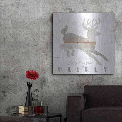 Luxe Metal Art 'Love You Deerly' by Cindy Jacobs, Metal Wall Art,36x36