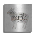 Luxe Metal Art 'Lamb in Beige' by Cindy Jacobs, Metal Wall Art