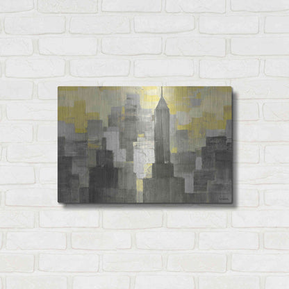 Luxe Metal Art 'City Blocks Neutral' by Albena Hristova, Metal Wall Art,24x16