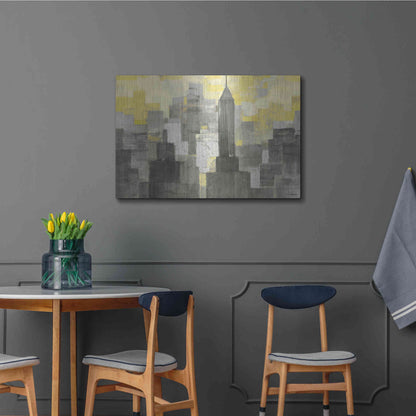 Luxe Metal Art 'City Blocks Neutral' by Albena Hristova, Metal Wall Art,36x24