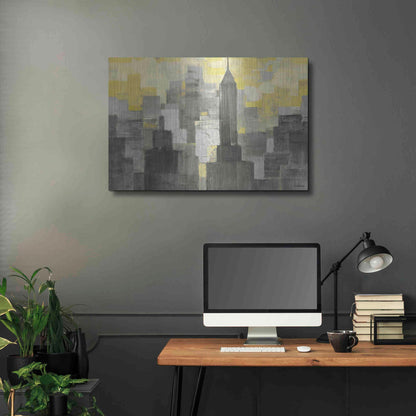 Luxe Metal Art 'City Blocks Neutral' by Albena Hristova, Metal Wall Art,36x24