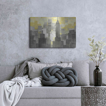 Luxe Metal Art 'City Blocks Neutral' by Albena Hristova, Metal Wall Art,36x24
