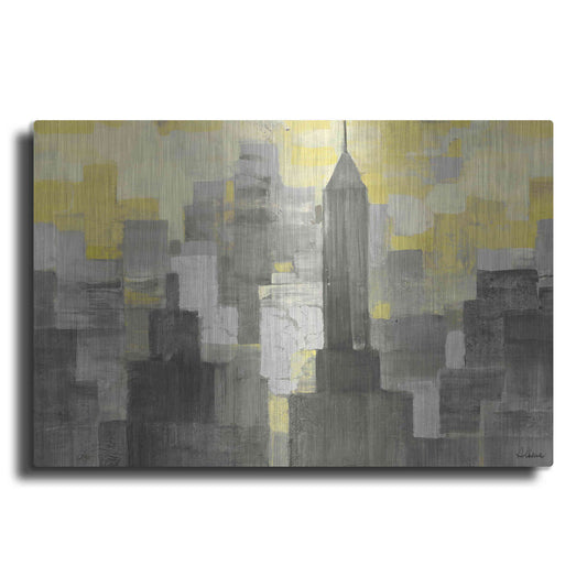 Luxe Metal Art 'City Blocks Neutral' by Albena Hristova, Metal Wall Art