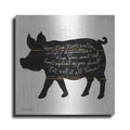 Luxe Metal Art 'Pig - Ham it Up' by Cindy Jacobs, Metal Wall Art