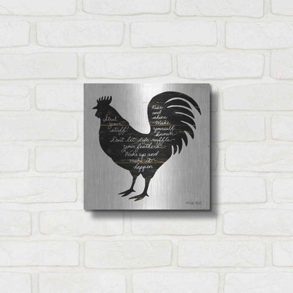 Luxe Metal Art 'Rooster - Strut Your Stuff' by Cindy Jacobs, Metal Wall Art,12x12