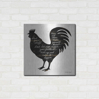 Luxe Metal Art 'Rooster - Strut Your Stuff' by Cindy Jacobs, Metal Wall Art,24x24