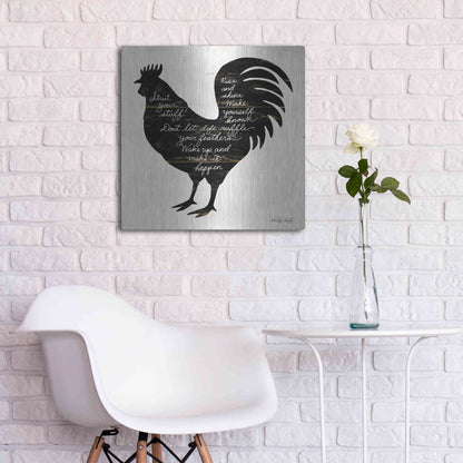 Luxe Metal Art 'Rooster - Strut Your Stuff' by Cindy Jacobs, Metal Wall Art,24x24