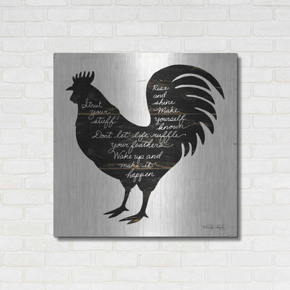 Luxe Metal Art 'Rooster - Strut Your Stuff' by Cindy Jacobs, Metal Wall Art,36x36